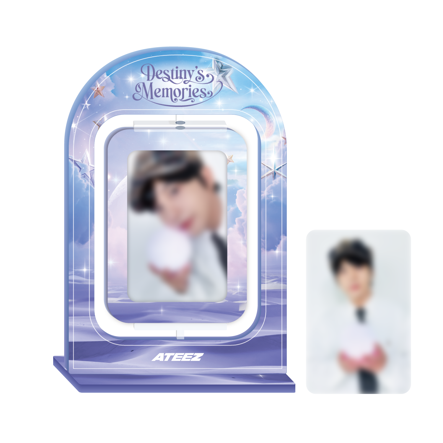 ATEEZ EXHIBITION "Destiny's Memories" – ACRYLIC TURNING STAND Member blurred