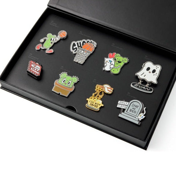 ENHYPEN – [HEESEUNG] EVAN'S CACTUS AND CAT BADGE COLLECTION (ARTIST-MADE COLLECTION BY ENHYPEN)