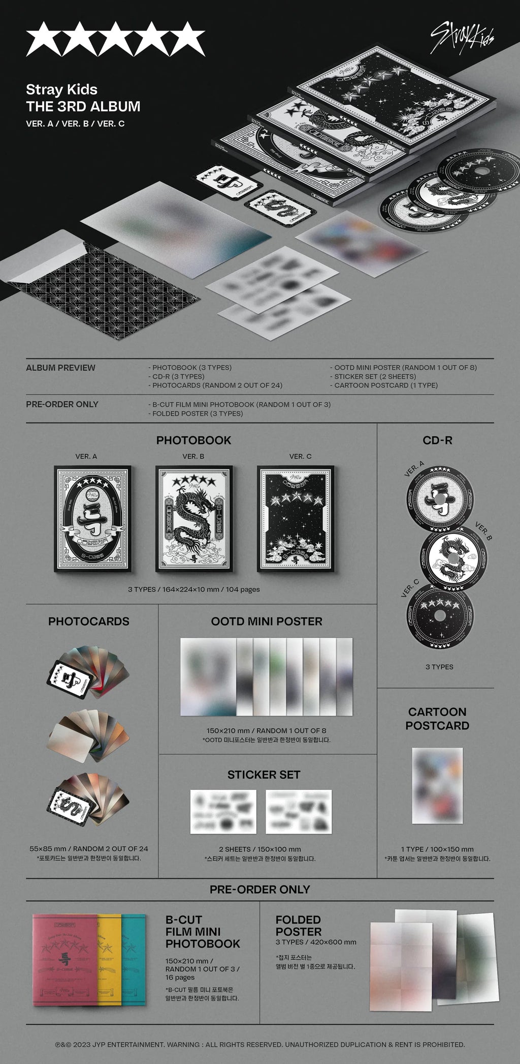 STRAY KIDS – 5-STAR (THE 3RD ALBUM) Inclusions