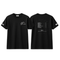 NMIXX POP-UP EXCLUSIVE BLACK TOUR T-SHIRT FRONT BACK