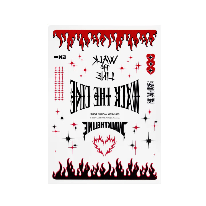 ENHYPEN – WORLD TOUR 'WALK THE LINE' TATTOO STICKER