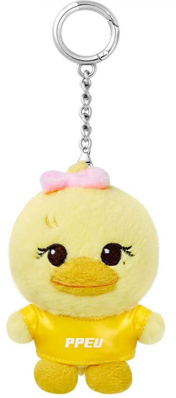 BLACKPINK POP-UP EXCLUSIVE CHARACTER MINI PLUSH KEYRING JUMP PPEU YELLOW