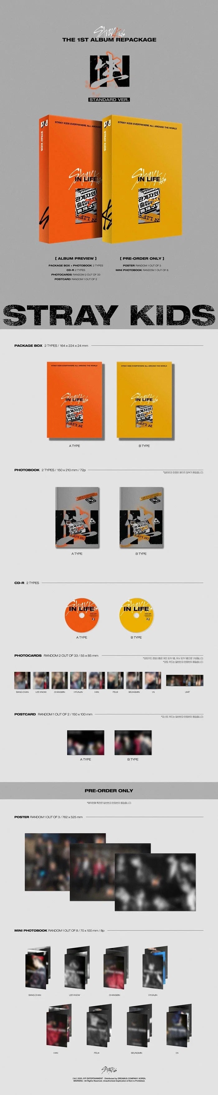 STRAY KIDS – IN LIFE (STANDARD VERSION) Inclusions