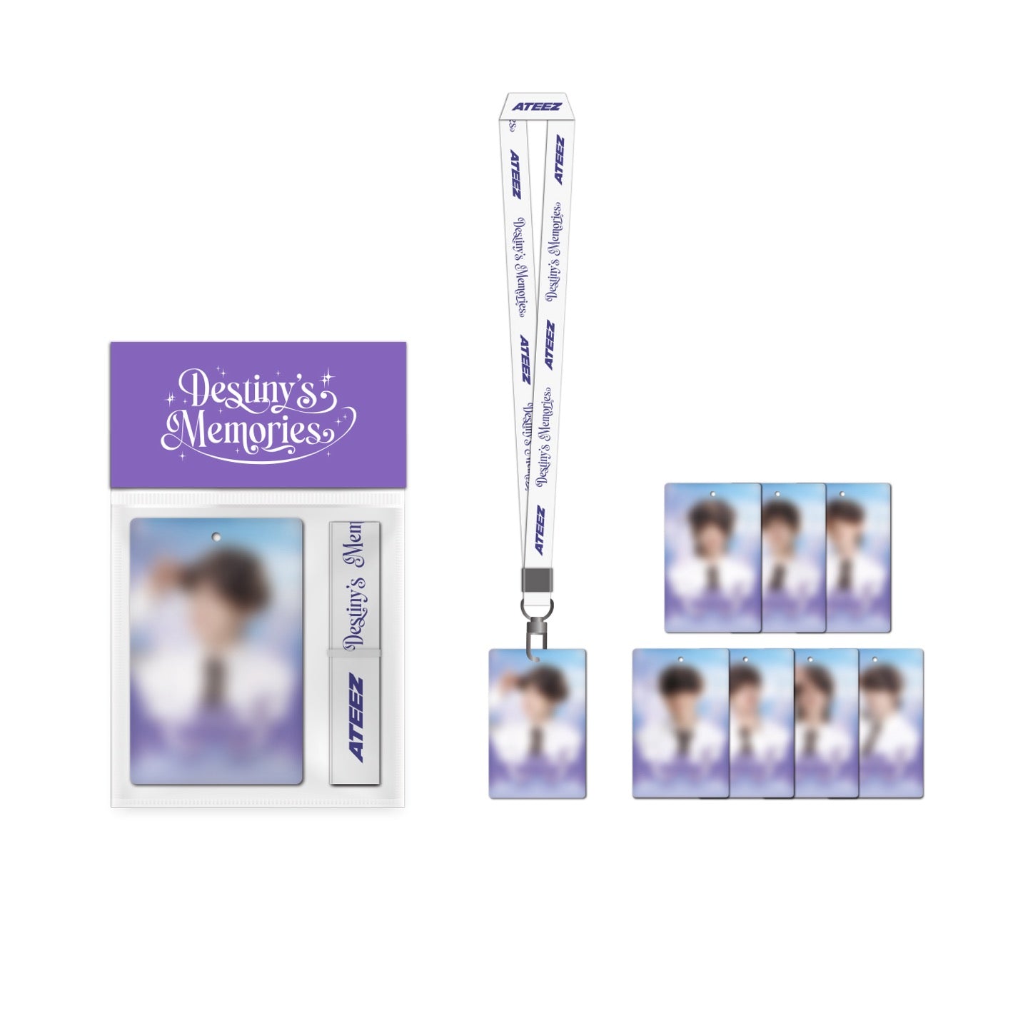 ATEEZ EXHIBITION "Destiny's Memories" – NPC CARD SET + LANYARD