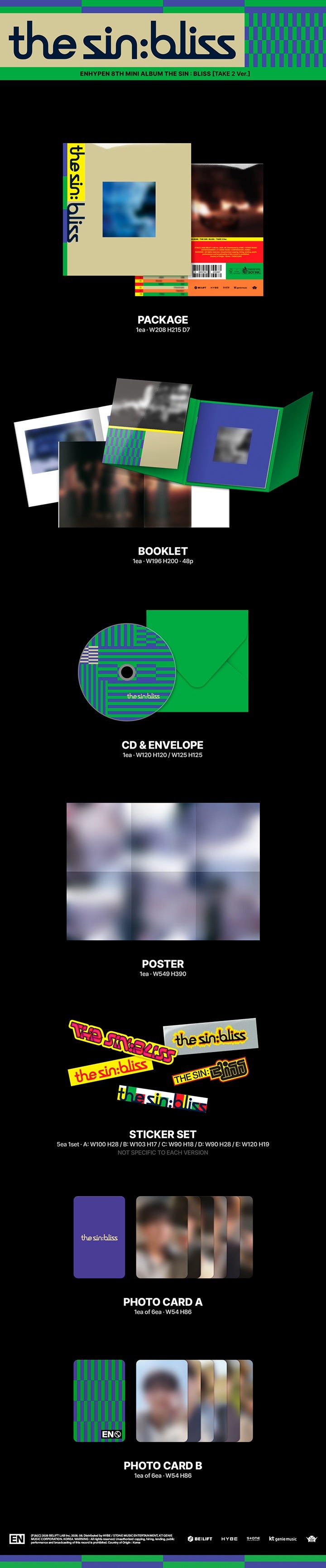 ENHYPEN – THE SIN : BLISS (8TH MINI ALBUM )