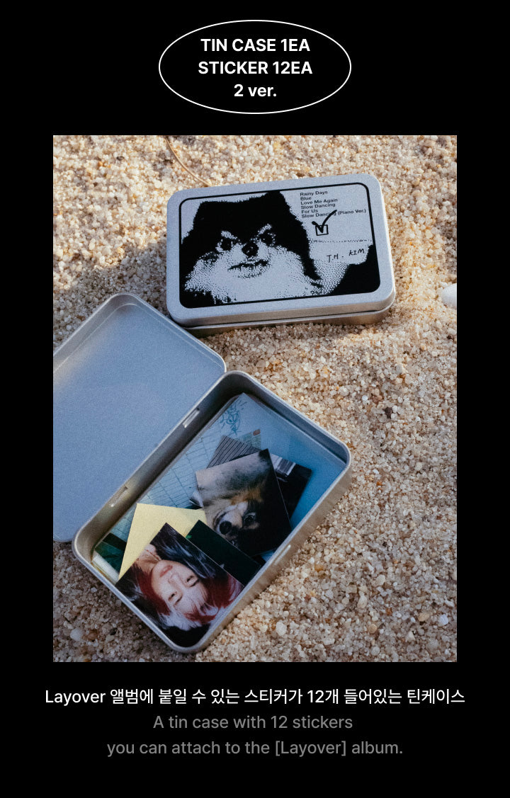 BTS V – LAYOVER TIN CASE STICKER SET Details
