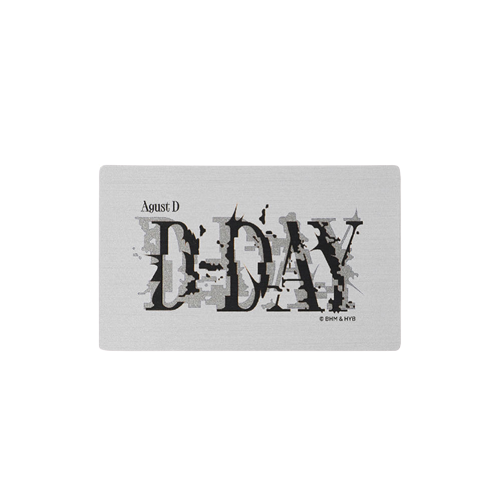 BTS SUGA (Agust D) – D-DAY METALLIC PHOTO CARD Package