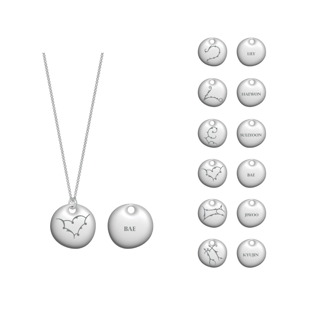 NMIXX POP-UP EXCLUSIVE NECKLACE ALL MEMBER FRONT BACK