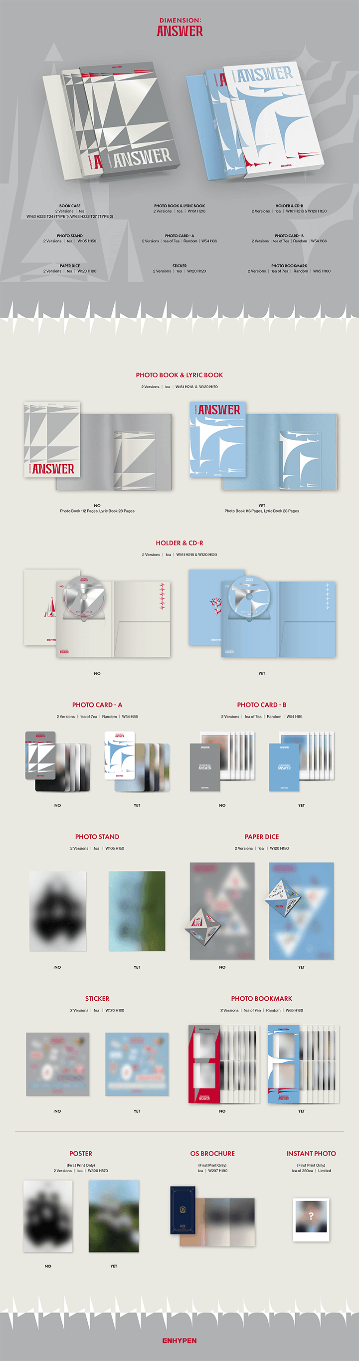 ENHYPEN – DIMENSION : ANSWER Inclusions