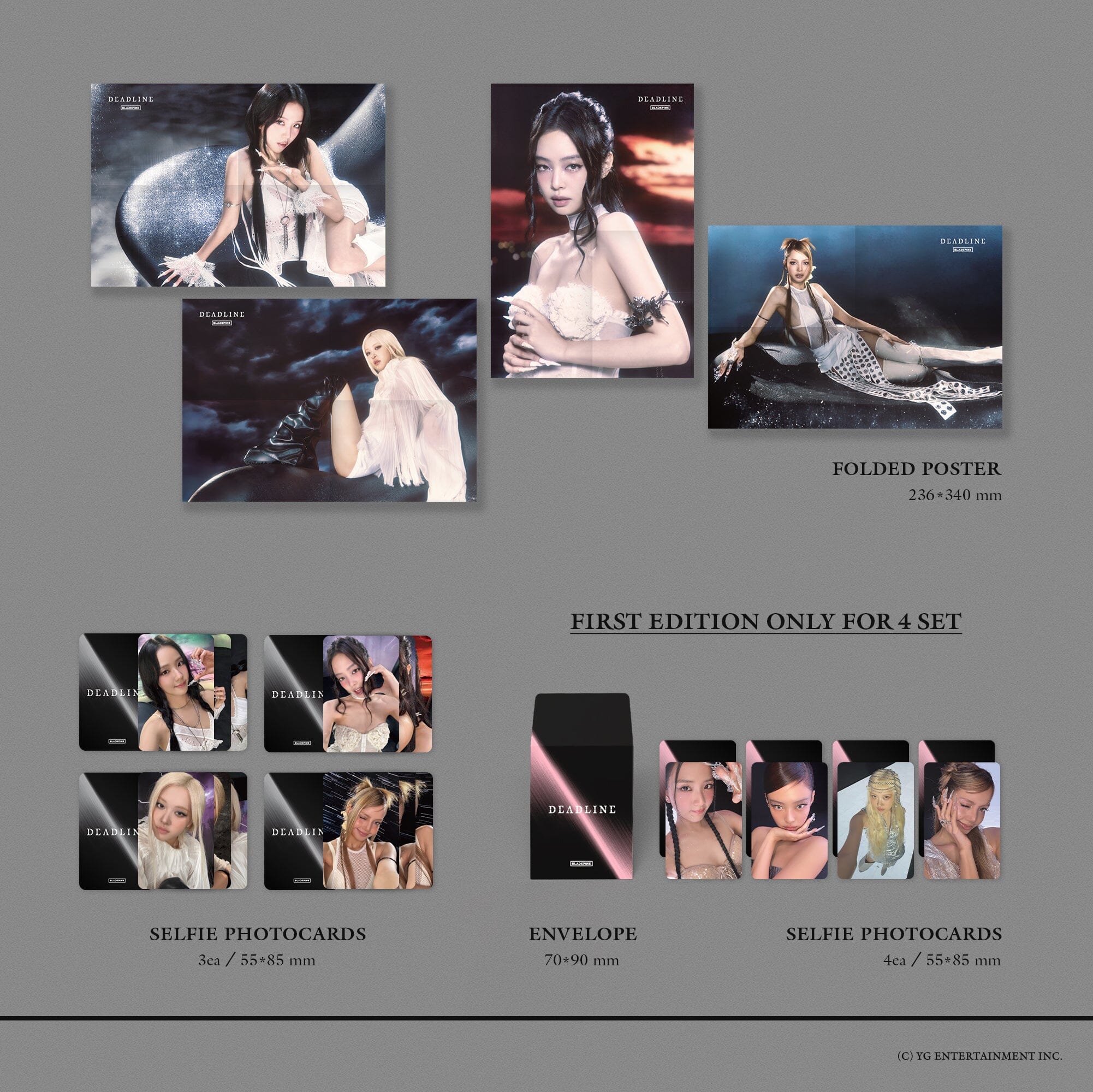BLACKPINK 3rd MINI ALBUM [DEADLINE] SILVER VER. (MEMBER) inclusions
