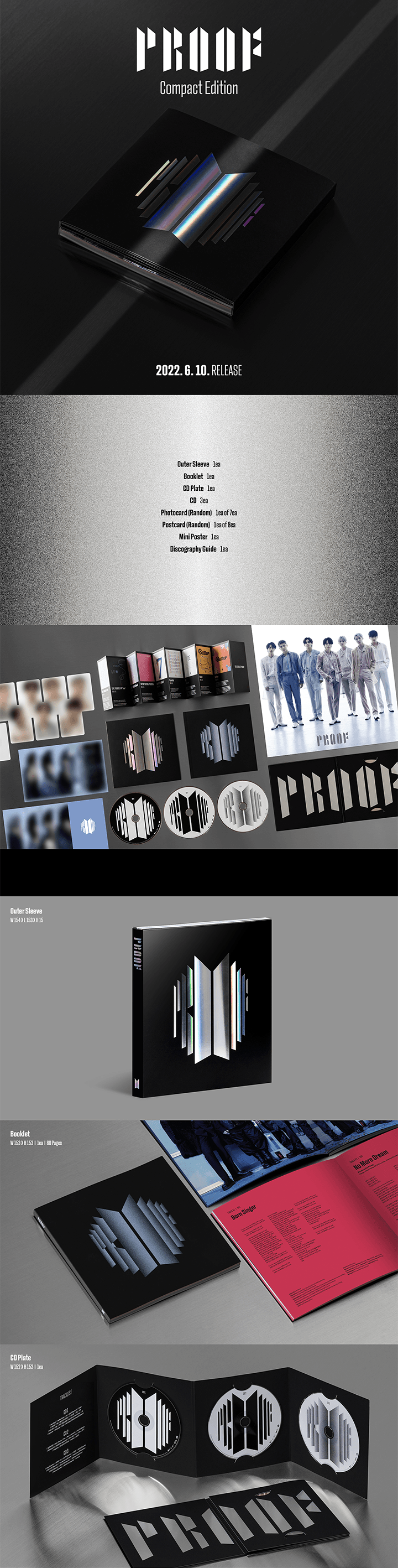 BTS - PROOF (COMPACT EDITION) Inclusions
