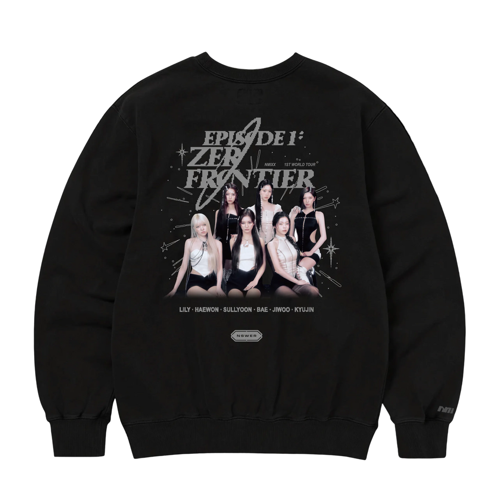 NMIXX POP-UP EXCLUSIVE BLACK SWEATSHIRT BACK