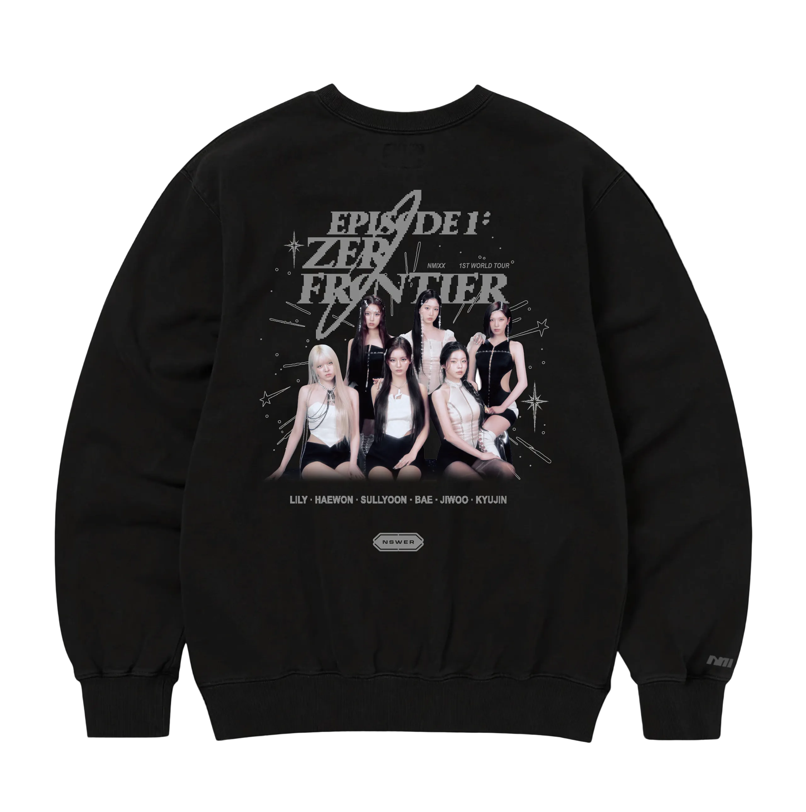 NMIXX POP-UP EXCLUSIVE BLACK SWEATSHIRT BACK