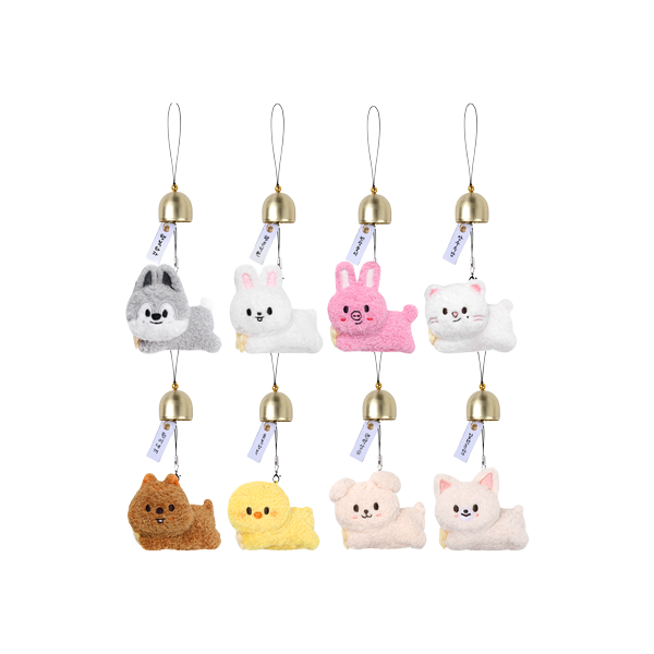 STRAY KIDS SKZOO PLUSH DOOR BELL KEYRING – RUN IT all