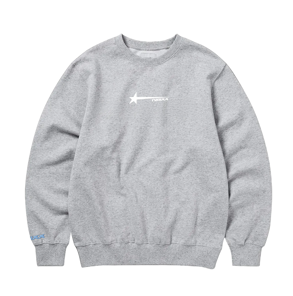 NMIXX POP-UP EXCLUSIVE GREY SWEATSHIRT FRONT