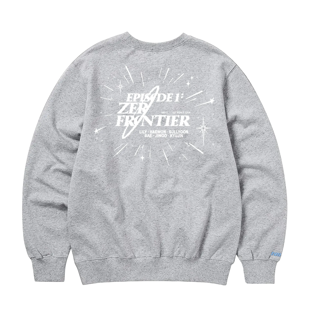 NMIXX POP-UP EXCLUSIVE GREY SWEATSHIRT BACK
