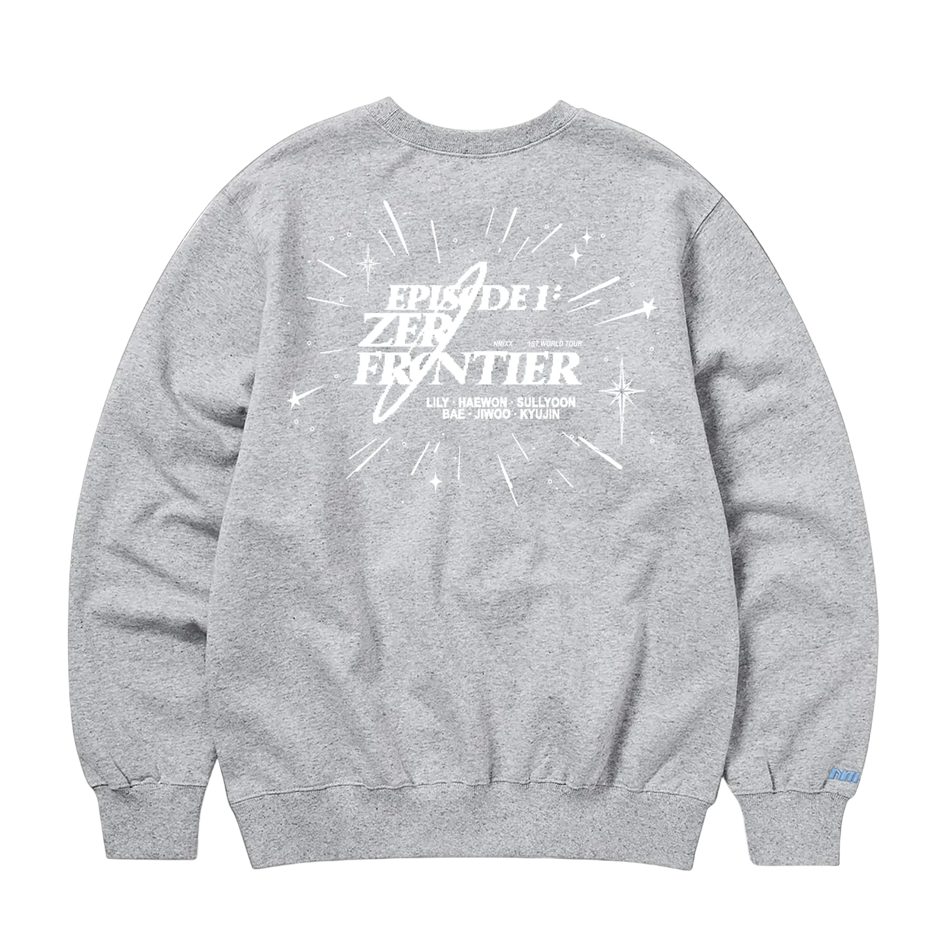 NMIXX POP-UP EXCLUSIVE GREY SWEATSHIRT BACK