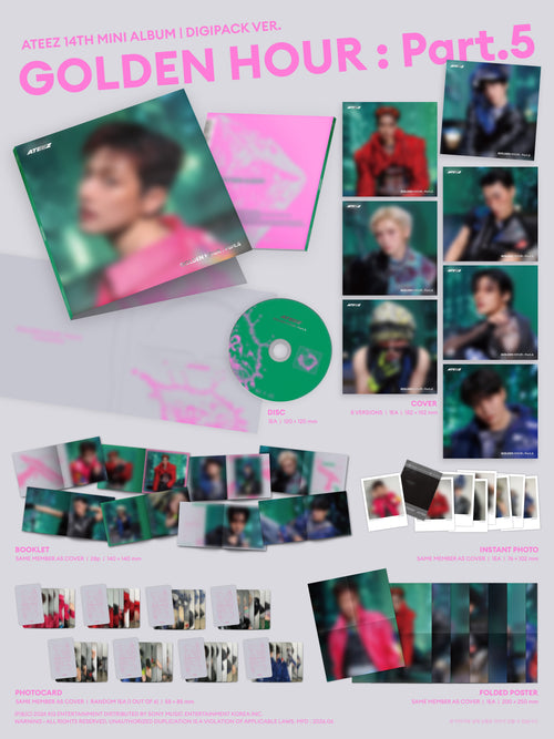 ATEEZ – GOLDEN HOUR : Part.5 (DIGIPACK VER.) Inclusions