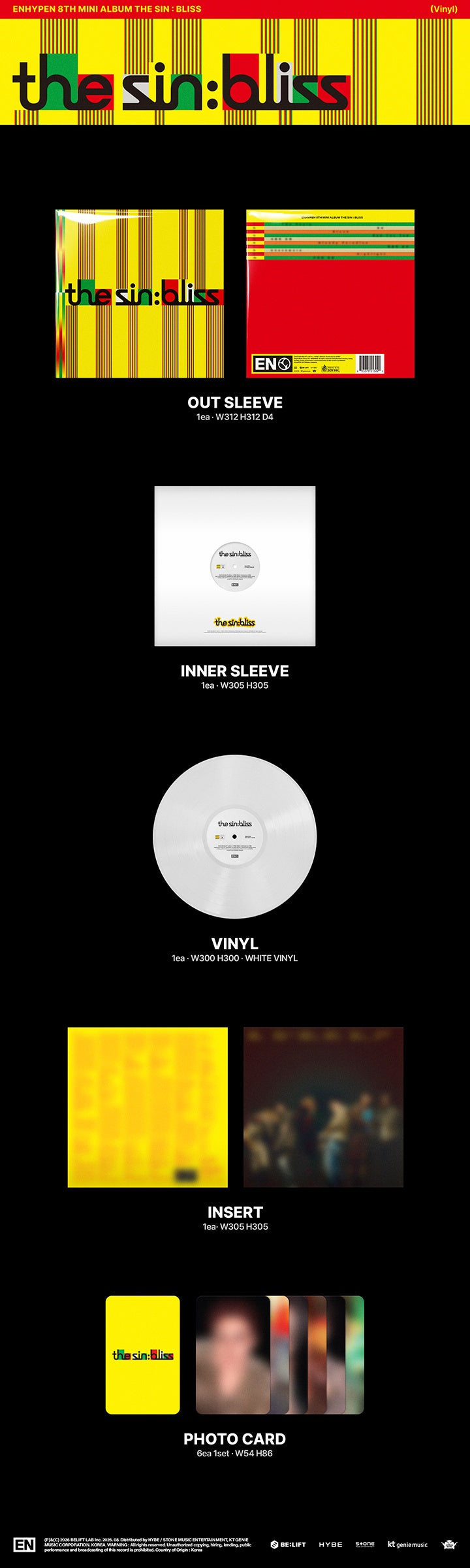 ENHYPEN – THE SIN : BLISS (VINYL) details